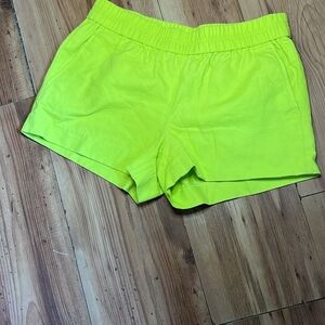 J. Crew Neon Green Women's Athletic Shorts